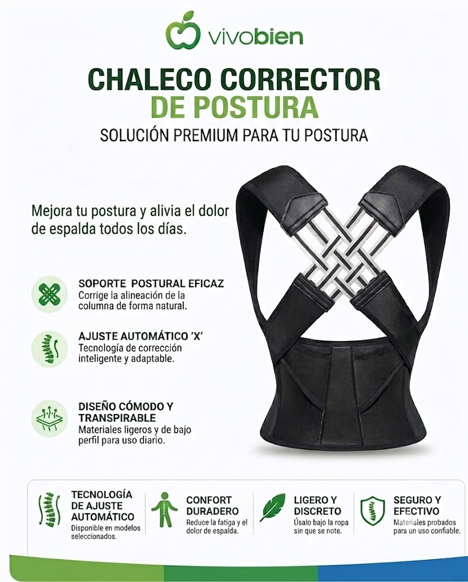 Chaleco corrector de postura ortopédico