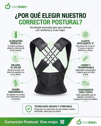 Chaleco corrector de postura ortopédico