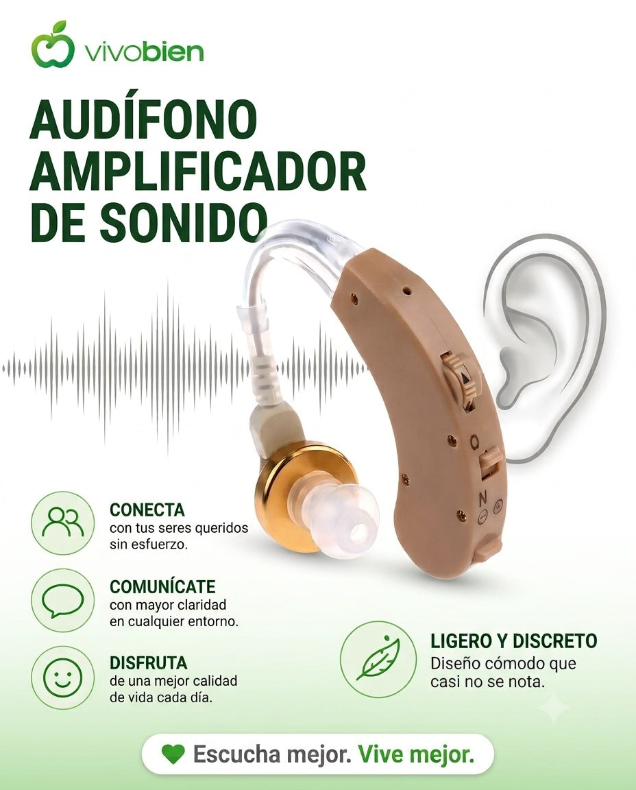 Audifono Amplificador de Sonido Para Discapacidad Auditiva