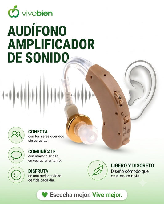 Audifono Amplificador de Sonido Para Discapacidad Auditiva